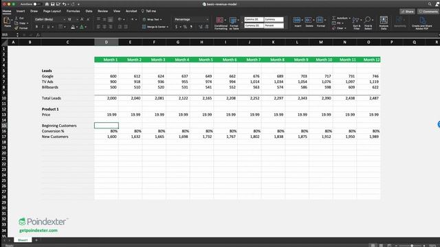 Revenue Model Example: Forecasting in Excel смотреть онлайн