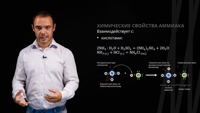 Строение, получение, основные свойства аммиака | Химия смотреть онлайн