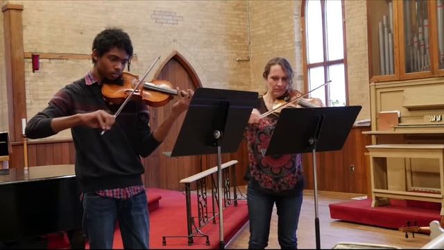 2015 03 01 Bach English Suite BWV 808 No3 Violin Duet смотреть онлайн
