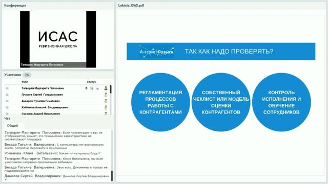 Проверка контрагентов и персонала 17 04 2019 Бедеров И С смотреть онлайн