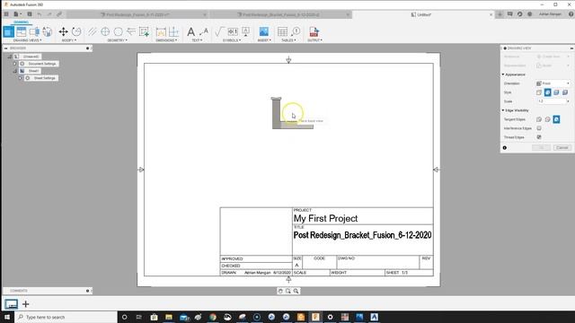 Advance Steel Create Special Parts Drawing in Fusion 360 смотреть онлайн
