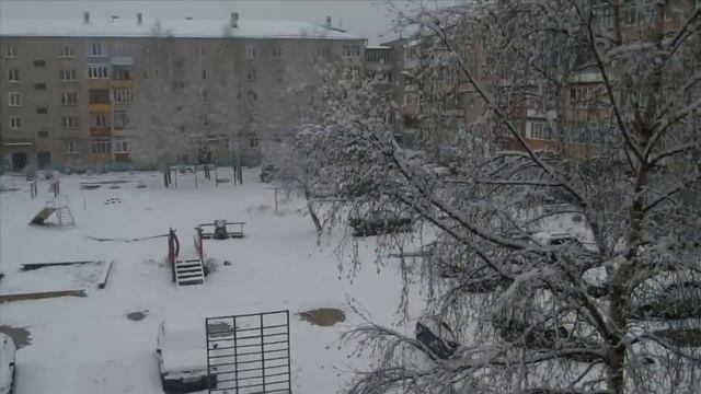 Первые порывы зимы в Шарье 28.10.2018 года. смотреть онлайн