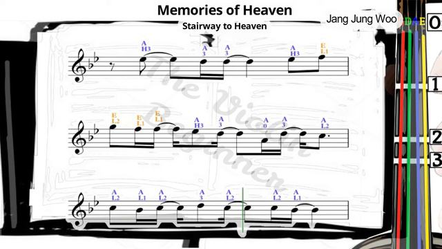 Memories of Heaven | Stairway to Heaven | Violin SHEET MUSIC [With Fingerings]|天國的階梯 | 小提琴 [Level 5 смотреть онлайн