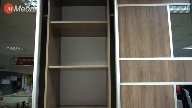 Шкаф-купе 3-х дверный. Цвет Дуб Шамони, зеркало графит смотреть онлайн