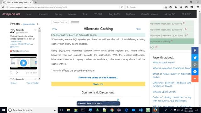 Effect of native query on hibernate cache.
| javapedia.net смотреть онлайн