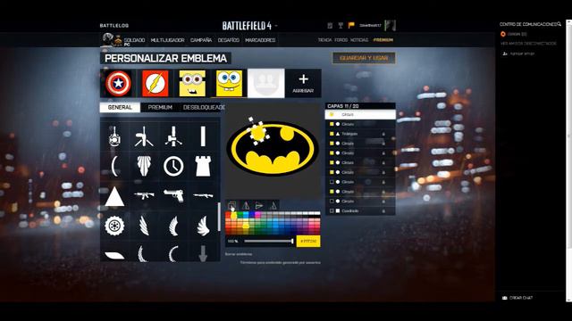 Batman Emblem Battlefield 4 (como hacer el emblema) смотреть онлайн