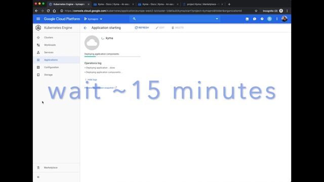 Kyma installation on Google Kubernetes Engine through Marketplace - Demo смотреть онлайн
