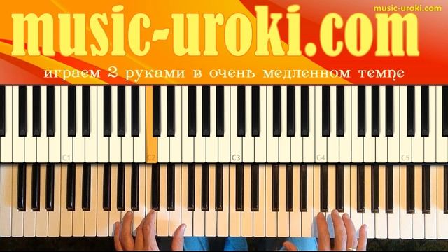 Супер хит! Музыка из фильма «Список Шиндлера». Играем на пианино в медленном темпе. смотреть онлайн