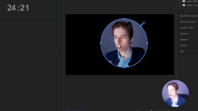 Как сделать круглое изображение в Premiere Pro за 54 секунды (для новичков) смотреть онлайн