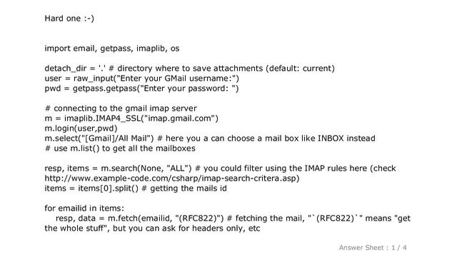 PYTHON : How can I download all emails with attachments from Gmail? смотреть онлайн
