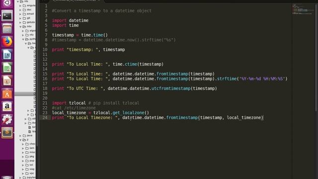 Python Convert Timestamp to Readable Time (Local and UTC Time) смотреть онлайн