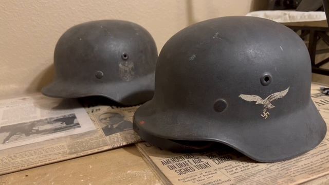WW2 German Luftwaffe Helmet brought back from the Hurtgen Forest смотреть онлайн