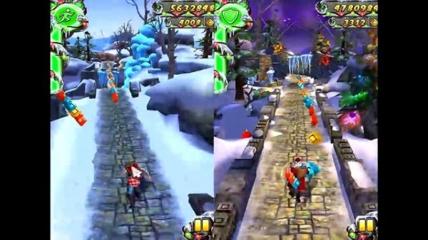 Temple Run 2 Frozen Shadows VS Frozen Festival Android iPad iOS Gameplay HD