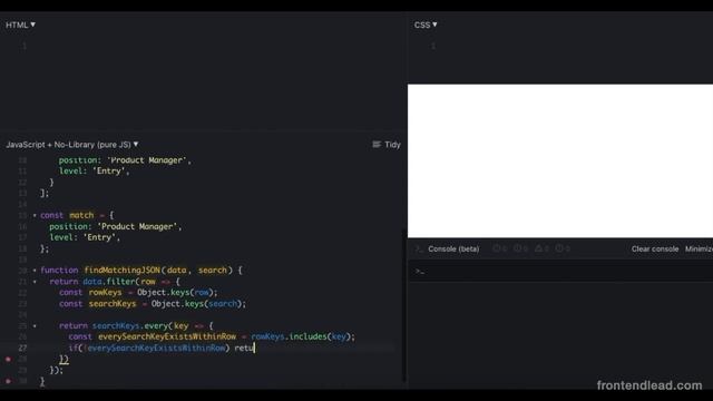 Find Matching JSON - Senior Frontend Interview Question смотреть онлайн