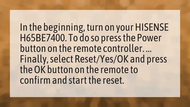 Does Hisense TV have a reset button? смотреть онлайн