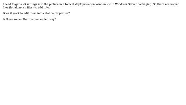 How do I configure system properties on Tomcat 5.5 when configured as a server on Windows? смотреть онлайн