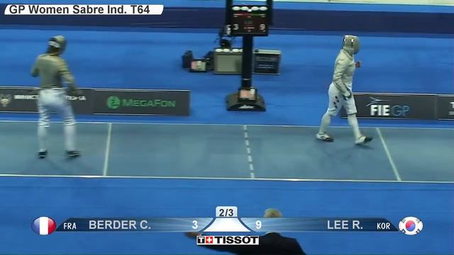 FE W S Individual Moscow RUS GP 2016 T64 24 blue LEE KOR vs BERDER FRA смотреть онлайн