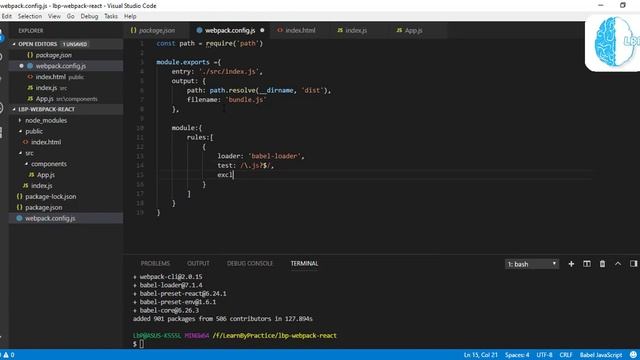 Setup webpack with reactJS смотреть онлайн