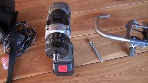 Тест на бревнах шурика с адаптером для ледобура