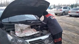 Установка АКБ на kia sportage акбат