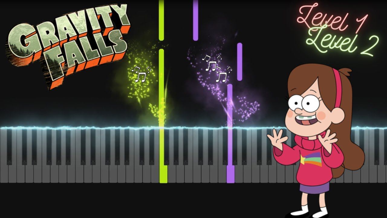 Gravity Falls Theme Song | Easy Piano Tutorial смотреть онлайн
