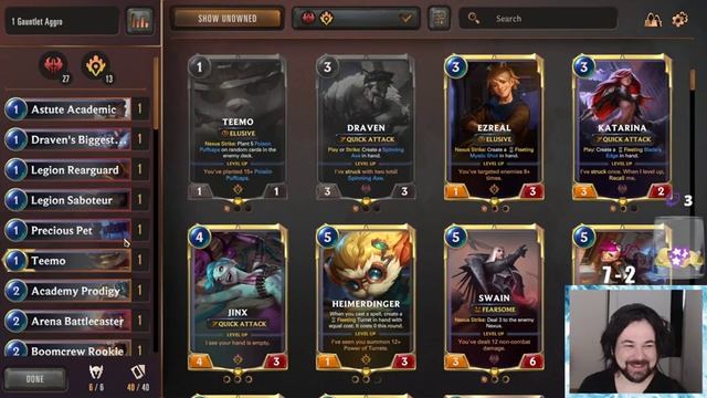 Singleton (oops!) Gauntlet Aggro! | Legends of Runeterra Gauntlet смотреть онлайн