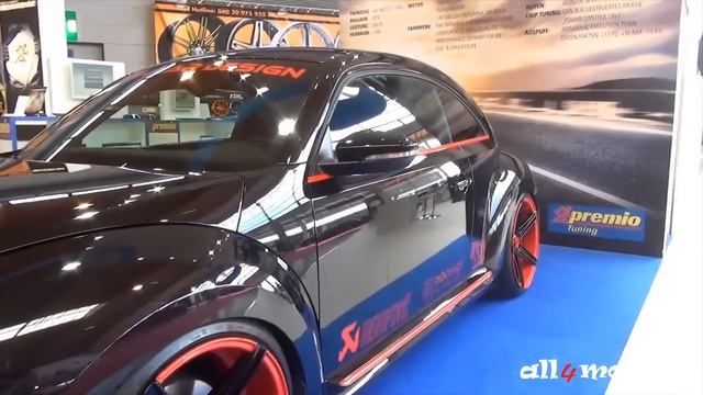 VW Volkswagen Beetle 5C 20" rims Akrapovic Exhaust - low slammed stanced by TVW Car Design смотреть онлайн