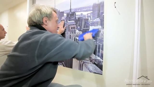 Поклейка фотообоев на стену! смотреть онлайн