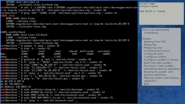 Arch Linux installation recording to kernel 5.16.3-arch1-1 (testing) смотреть онлайн