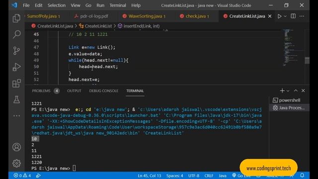How to add node in linked list java ? | Linked list tutorial | Data Structures | Coding Sprint смотреть онлайн