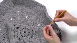 Сумка-шоппер из бабушкиных квадратов крючком. Попетельный мастер-класс.