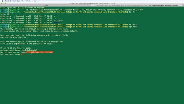 Lession 01 Install Nodejs on MacOS and Ubuntu command line interface CLI смотреть онлайн