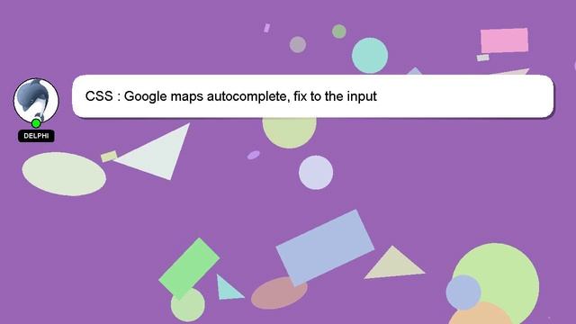CSS : Google maps autocomplete, fix to the input смотреть онлайн