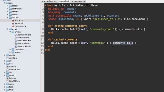 Ruby on Rails - Railscasts PRO #115 Model Caching (revised) смотреть онлайн