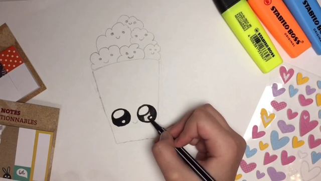Draw a kawaii popcorn! Рисуем кавайный попкорн! смотреть онлайн