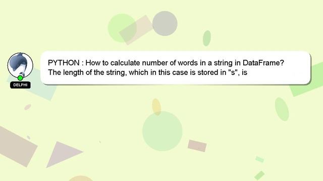 PYTHON : How to calculate number of words in a string in DataFrame? смотреть онлайн
