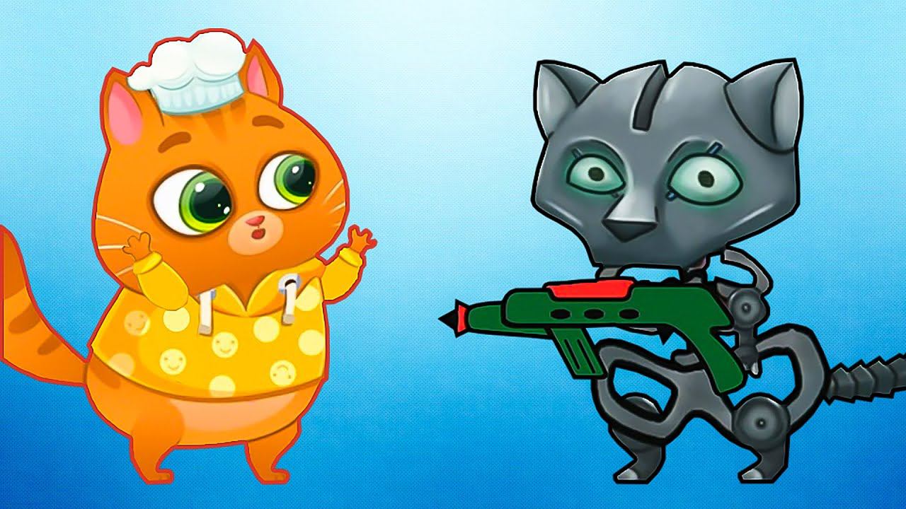 Суровый КОТИК БУБУ #100. Приколы от Робокота. Мультик ИГРА про котят на Игрули TV смотреть онлайн