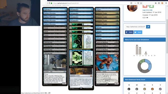 Ravnica Allegiance UBG Tempo - Pteramander Spawn of Mayhem Deck Tech смотреть онлайн