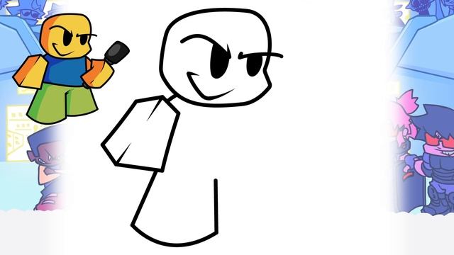 HOW TO DRAW ROBLOX NOOB | Friday Night Funkin (FNF) - Easy Step By Step Tutorial смотреть онлайн