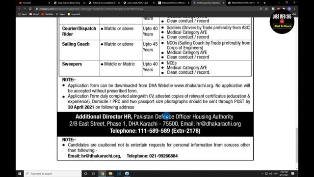 Defence Housing Authority DHA Karachi Jobs 2021| Jobs in Karachi 2021 смотреть онлайн