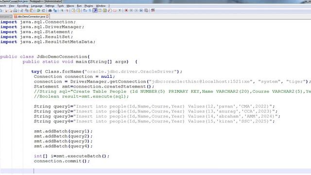 7 Batch Processing Using JDBC смотреть онлайн