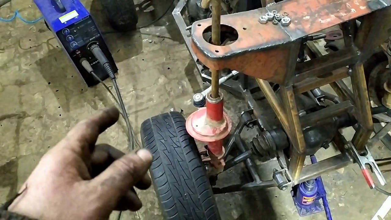 Рулевое управление на самодельном квадроцикле #8 смотреть онлайн