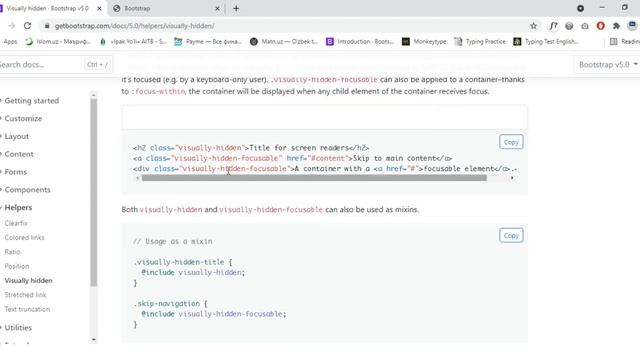 Bootstrap 38-dars. Position va Visually hidden смотреть онлайн