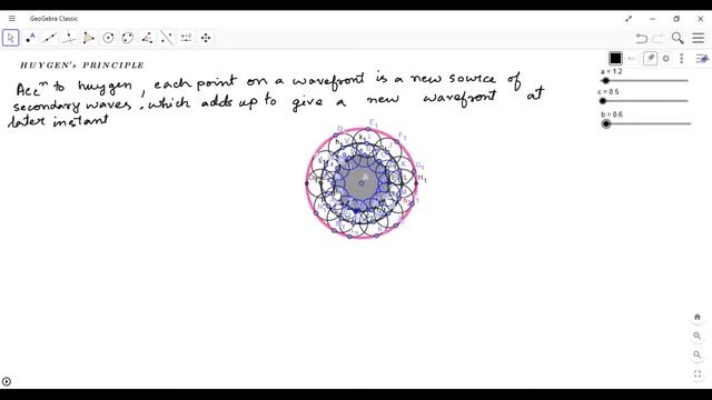 Huygens Principle using GEOGEBRA смотреть онлайн