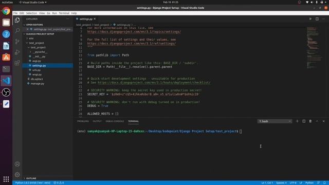 Why and how to hide SECRET_KEY in Django | Django Project Setup (Part-3) | смотреть онлайн