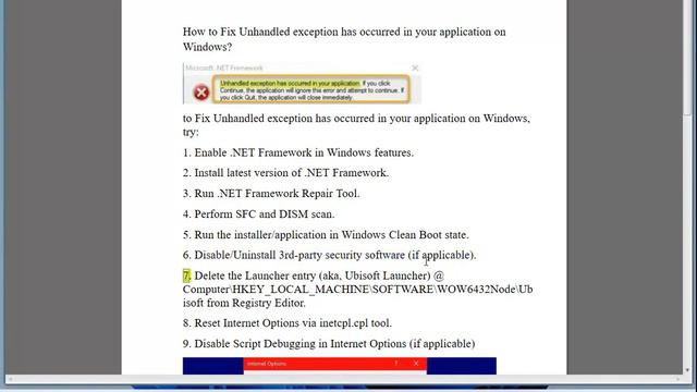 Fix Unhandled exception has occurred in your application error on Windows 11/10/8/7 смотреть онлайн