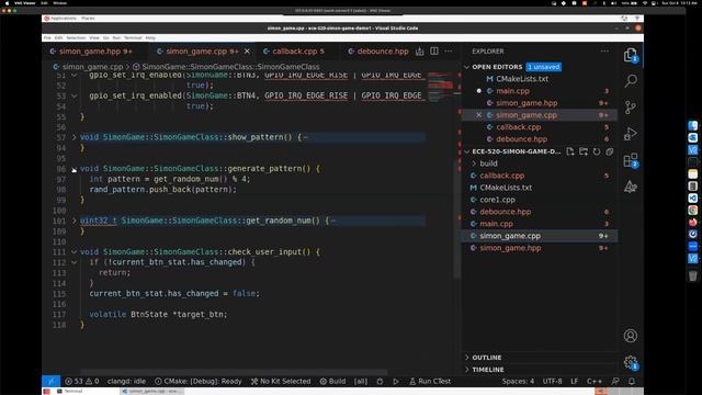 ECE520 SimonGame RPI Pico Code Walkthrough 10 08 2023 смотреть онлайн