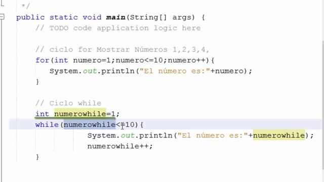 Tutorial Java - Ciclos con java - for, while, do- while (Nº 8)- Rápido y con netbeans смотреть онлайн