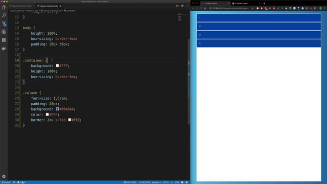 78 Building a 4 column layout смотреть онлайн