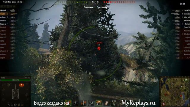 WOT: Топь - ИСУ-152 - 4 фрага смотреть онлайн